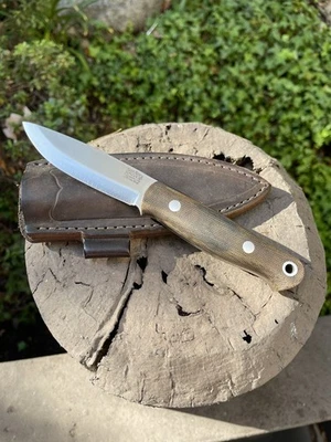 Bark River Bushcrafter Version 1 CPM Cru-wear Fixed Blade Knife Leather Sheath - Image 1 of 4