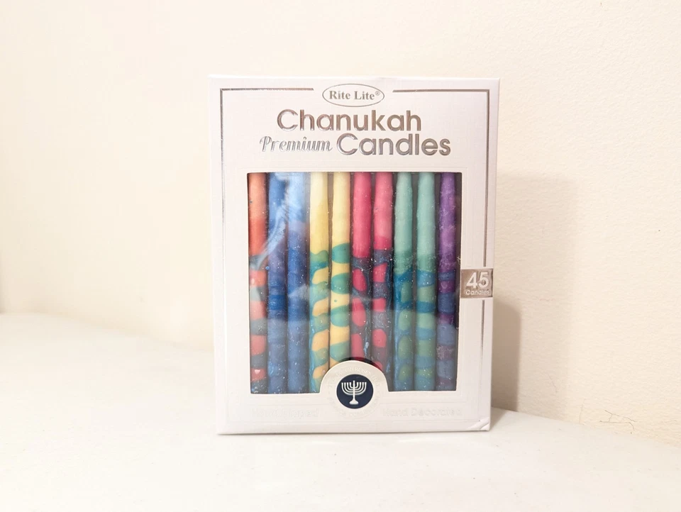 RITE LITE CHANUKÁ PREMIUM 45 VELAS - MULTICOLOR - SUMERGIDO A MANO - NUEVO EN CAJA Foto 1 de 1