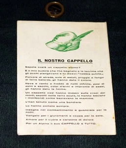 CARTOLINA ANPI ALPINI - IL NOSTRO CAPPELLO - Imagen 1 de 1