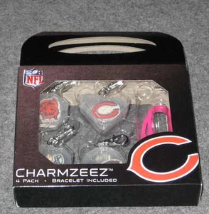 Chicago Bears Charmzeez 4 Pack Braclet Charms NIB - Picture 1 of 5