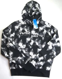 Sudadera con Capucha Adidas Para Hombre Negra Multi Hojas de Invierno H32325 Nueva con Etiquetas - Imagen 1 de 6