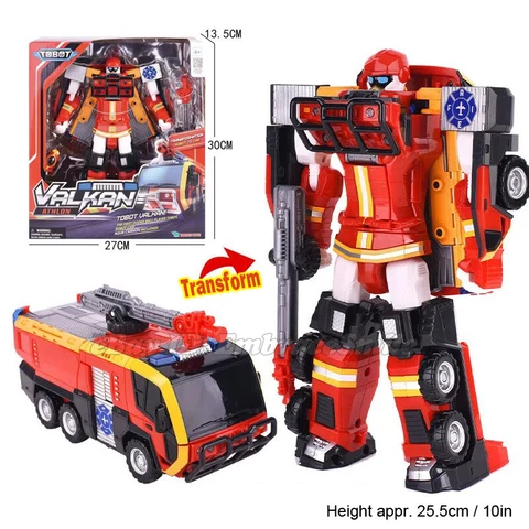 Tobot V Valkan Athlon Fire Engine Transforming Robot Vehicle Action Figure Toy Cover