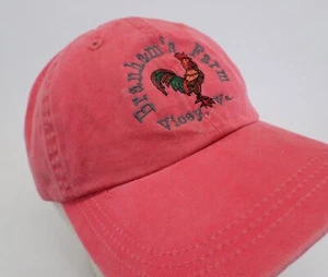 Cappello da fattoria Branhams cappello gallo pollo vizio Virginia pelle strapback corallo - Foto 1 di 5