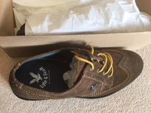 Scarpe da uomo Lyle & Scott in pelle scamosciata taglia 10 era £100 nuove con scatola - Foto 1 di 7