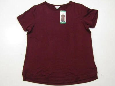 Camisa DANSKIN Mujer Granate Borgoña Manga Corta Talla S Pequeña Nueva con Etiquetas Foto 1 de 2