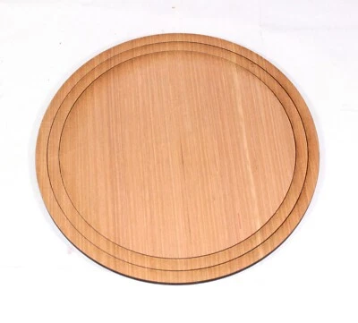 Wooden Plywood Circle Hoops 240mm with 2 x 10mm hoop 5mm ply macrame rings  - Image 1 of 3