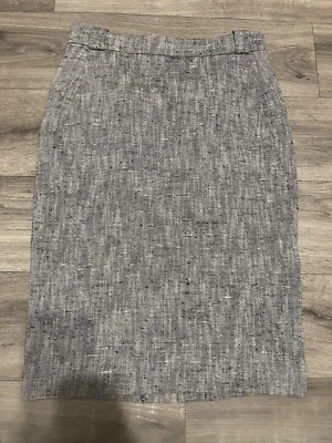 SAIA COM ZÍPER MAX MARA TRUE HEMP CINZA TAMANHO 8 - Imagem 1 de 4