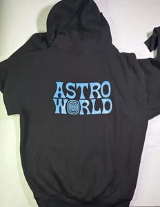 Astroworld Hoodie Herren LG schwarz Grafikdruck Look Mom I Can Fly Travis Scott - Bild 1 von 4