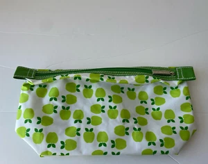 New 2 Pieces Clinique GREEN Apple Fruit Cosmetic Makeup Bag + Small Bag - Picture 1 of 9