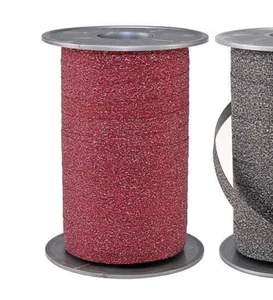 Morex Ribbon Crafting Ribbon - Red Glitter 109-Yard Curling Ribbon - Picture 1 of 1