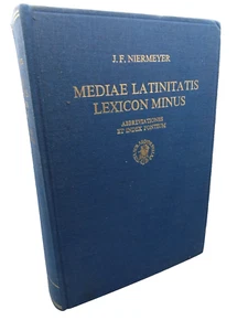 Mediae Latinitatis Lexicon Minus by J. F. Niermeyer hardback 1984 latin medical - Imagen 1 de 6