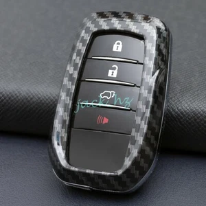 Carbon Fiber Car Key Fob Cover Case For Toyota Sienna Mirai Fortuner Hilux Venza - Picture 1 of 8