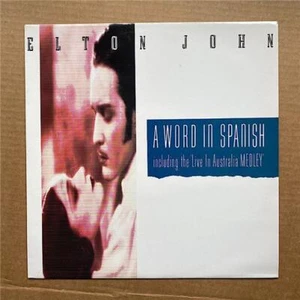 ELTON JOHN A WORD IN SPANISH 12" 1988 with heavy traffic + live in Australia med - Picture 1 of 1