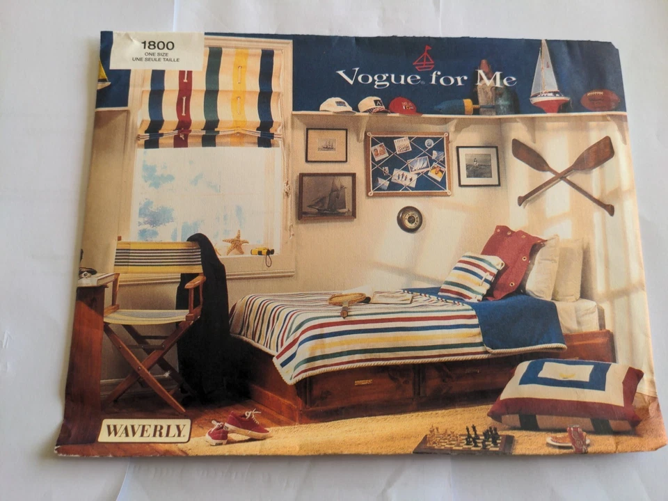 Vogue For Me 1800 Sewing Pattern Bedroom Furnishings Cushions Blind WAVERLY - Image 1 of 2
