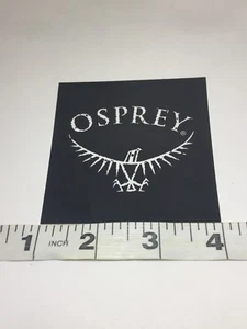  NEW Osprey Backpacks Sticker Decal 3" X 3" Black & White - Picture 1 of 1