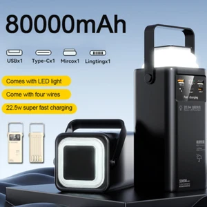 80000mAh Power Bank Smartphone Backup Power 50000mAh Tragbare Telefon Ladegerät - Bild 1 von 15
