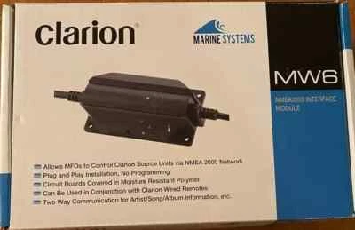 Clarion MW6 Marine NMEA 2000 módulo de interface adaptador remoto IPX5 para receptores - Imagem 1 de 4