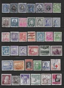 CHILE ONE PAGE LOT VARIOUS USED ISSUES 1878 - 1967 - Picture 1 of 2