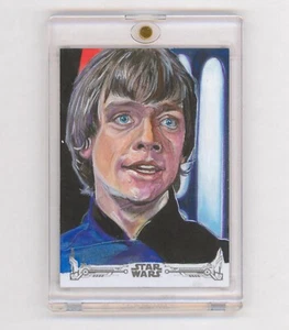 Star Wars Black & White ROTJ sketch card - Luke Skywalker by Sammy Gomez 1/1 - Picture 1 of 2