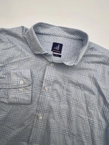 johnnie-O Men's Large Blue Plaid Stretch Prep-Formance Axel Button Down - Picture 1 of 12