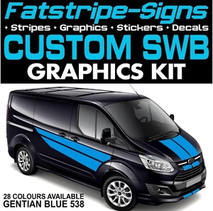passend für FORD TRANSIT CUSTOM SWB GRAFIK AUFKLEBER STREIFEN ST M SPORT DAY VAN 2.2 - Bild 1 von 3