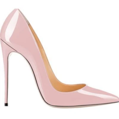 Zapatos formales de tacón de aguja para mujer punta puntiaguda charol OL tacones altos nuevos Foto 1 de 4