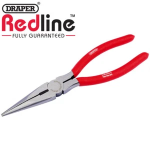 Draper Long Nose Pliers 200mm Carbon Steel Non-slip PVC Dipped Handles 68238 - Picture 1 of 3
