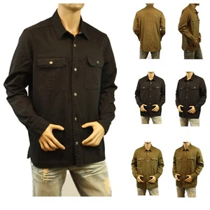 Men’s Safari Shirt Cotton Denim Jean Casual Biker Trucker Jacket Hunt Outdoor - Picture 1 of 21