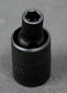 Snap On IPFM8C Impact 8 mm Metric Shallow Universal Swivel Socket 6 pt 3/8 Dr - Foto 1 di 5