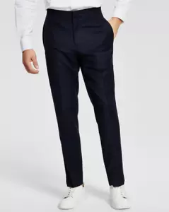 NEW W TAGS Alfani Men's Slim Fit Navy Tuxedo Suit Dress Pants Navy Blue 32 x 32 - Picture 1 of 3