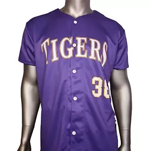 Luke Holman #32 Jersey Purple LSU Tigers Baseball Mens Sz L Urban Champs Apparel - Picture 1 of 9