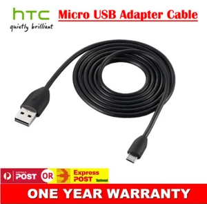 Original Genuine HTC Micro USB Data/Charger Sync Adapter Cable Lead Cord Wire AU - Picture 1 of 8