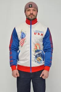 Chaqueta deportiva multicolor Ed Hardy por Christian Audigier EE. UU. para hombre talla XL - Imagen 1 de 20