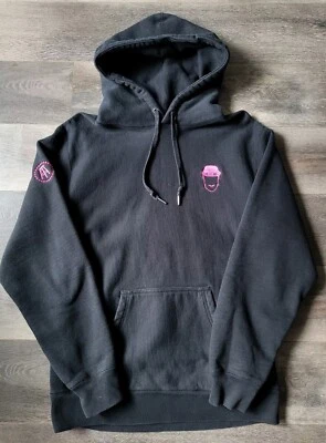 BARSTOOL Jacket Mens Medium Black Pink Whitney Hoodie Pullover Sports Sweatshirt - Image 1 of 4