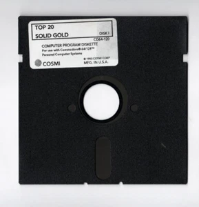 Commoddore 64 - 128 - Top 20 Solid Gold - Disk 1 - 5.25 Disk - Original - Picture 1 of 1