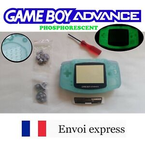 Coque GAME BOY ADVANCE Vert PHOSPHORESCENT NEUF +tournevis - étui shell case GBA