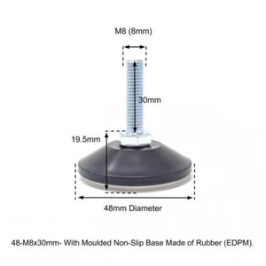 Pies niveladores ajustables - M8/M10 - Pie de máquina/mueble - Resistente - Imagen 1 de 129