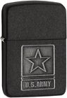 Zippo 28583 United States Army Emblem Lighter, Black Crackle Finish