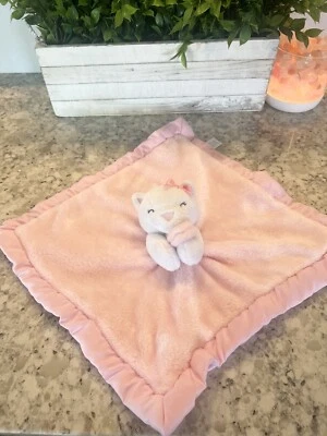 Carter's White and Pink Kitty 猫毛绒 Lovey 安全毯 抓绒 2022 — 第 1/4 张图片