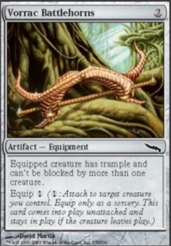 Japanese Vorrac Battlehorns ~ Lightly Played Mirrodin Foreign Stock Image MTG Ma - Image 1 of 1