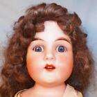 Heinrich Handwerck Bisque Doll #139 Kid Body 22in Nice Wig Antique As Is