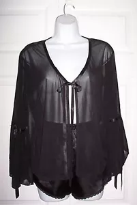 Women's 2X Negligee Top & Briefs Gorgeous Sexy Princess Sleeves by Taboo New - Picture 1 of 10