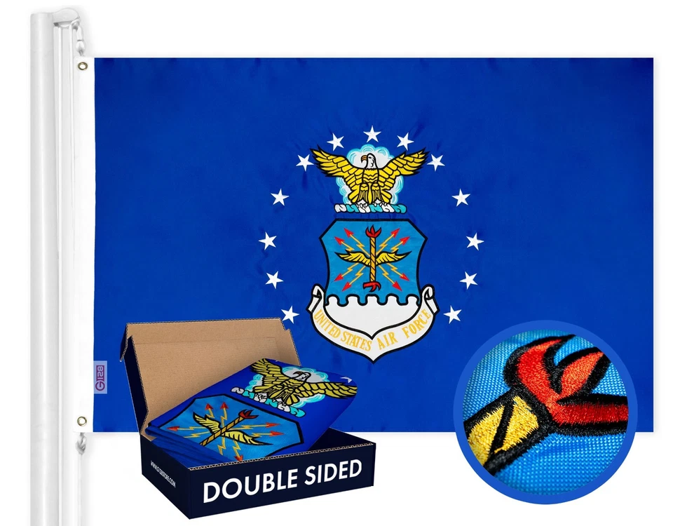 G128 – US Air Force Flag | 3x5 ft | DOUBLE SIDED Embroidered