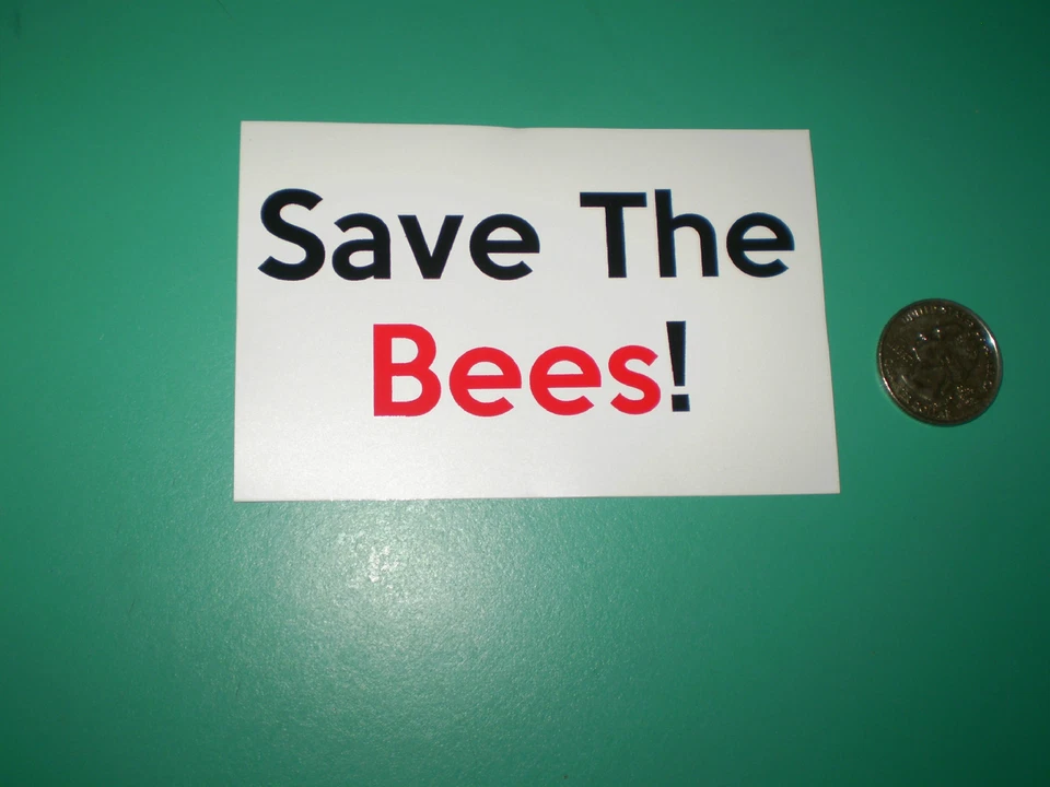 Save The Bees! Vinyl Sticker. Buy 1, Get 1 Free + Free Shipping. For Bee Lovers! - Image 1 of 4