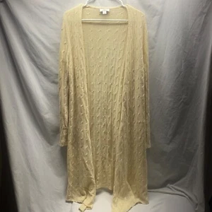 Ann Taylor Loft L Duster Cardigan Angora Wool Blend Sweater Long Womens - Picture 1 of 7