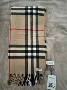 Burberry Schal Kaschmir Check- Karomuster Braun/Beige NEU & OVP #1 200x52cm - Bild 1 von 4