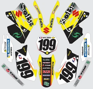 Calcomanías para Suzuki RM250 RM125 RM 125 250 GRÁFICOS 2001-2012 pegatinas retro - Imagen 1 de 1