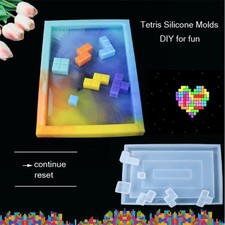 new DIY Tetris Making Resin Molds Silicone Tools Epoxy Mold