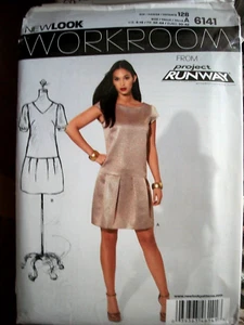 Miss New Look 6141 Project Runway Pattern Retro Dress UNCUT Size 4-8-10-12-14-16 - Picture 1 of 2