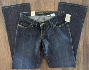 Cruel Girl Low & Lean Women's Wide Leg Rigid Denim Dark Wash Jeans Size 3 NWT! - Picture 1 of 24
